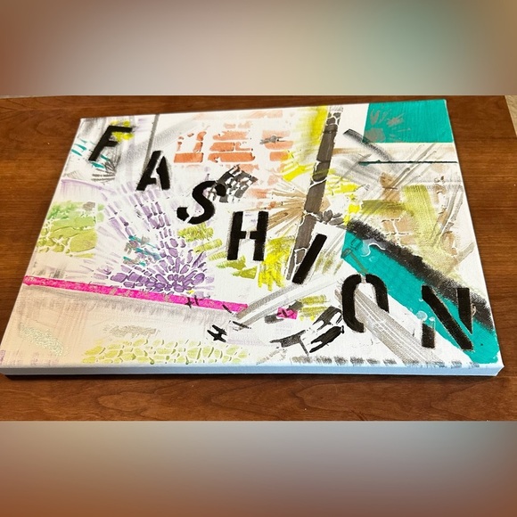 Original Art Abstract Street Art Style Fashion Acrylic on Canvas 11x14 - Picture 5 of 5